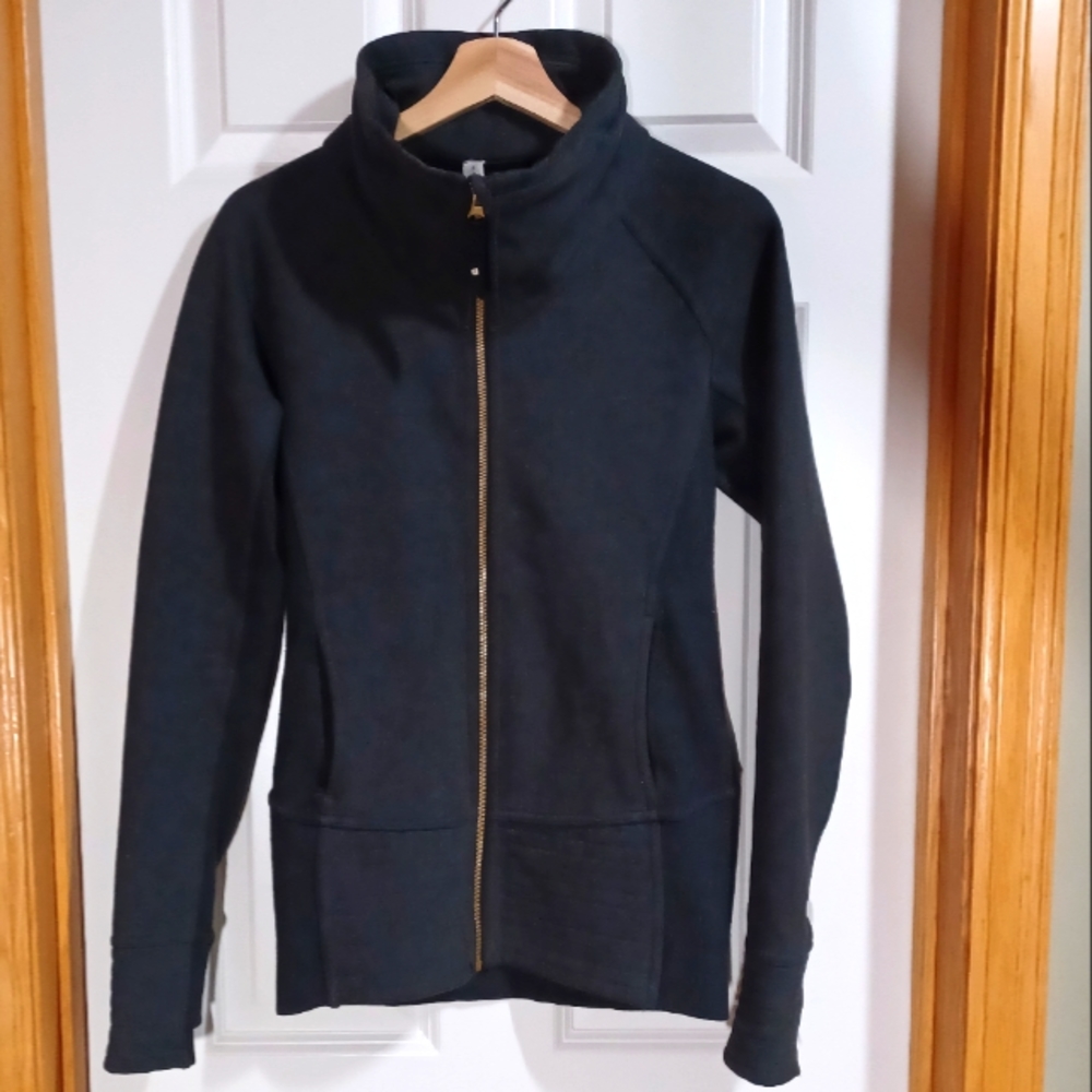 Lululemon Radiant Jacket With Gold Zip Vintage Grey Size 4